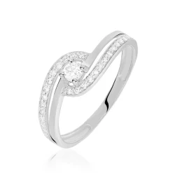 Histoire d'Or Bague Solitaire Vassilissa or blanc diamant Discount