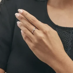 Histoire d'Or Bague Solitaire Veronika Or Blanc Diamant Discount