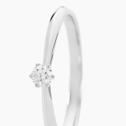 Histoire d'Or Bague Solitaire Veronika Or Blanc Diamant Online