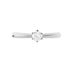 Histoire d'Or Bague Solitaire Veronika Or Blanc Diamant Discount