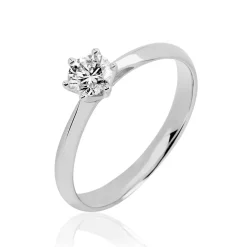 Histoire d'Or Bague Solitaire Veronika Or Blanc Diamant Online