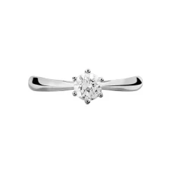 Histoire d'Or Bague Solitaire Veronika Or Blanc Diamant Online