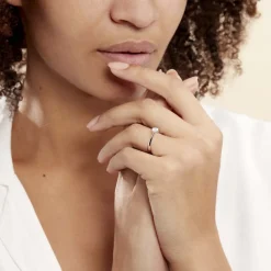 Histoire d'Or Bague Solitaire Veronika Or Blanc Diamant Online