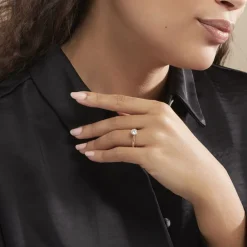 Histoire d'Or Bague Solitaire Veronique-marie Or Jaune Oxyde De Zirconium Discount