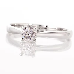 Histoire d'Or Bague Solitaire Victoria Or Blanc Diamant Outlet