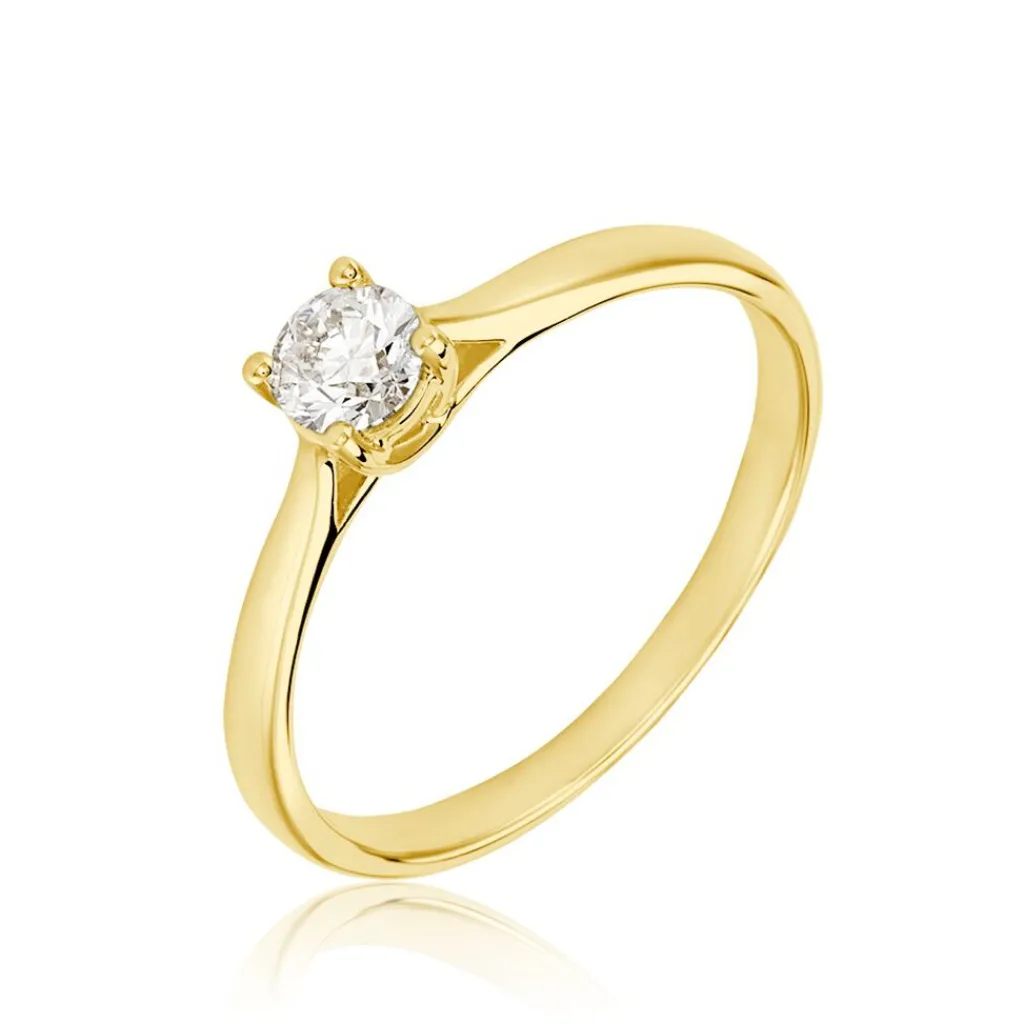 Histoire d'Or Bague Solitaire Victoria Or Jaune Diamant Outlet