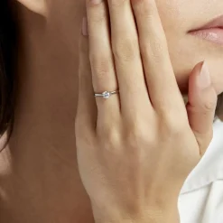 Histoire d'Or Bague Solitaire Victoria Platine Blanc Diamant Online