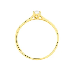 Histoire d'Or Bague Solitaire Victoria Or Jaune Diamant New