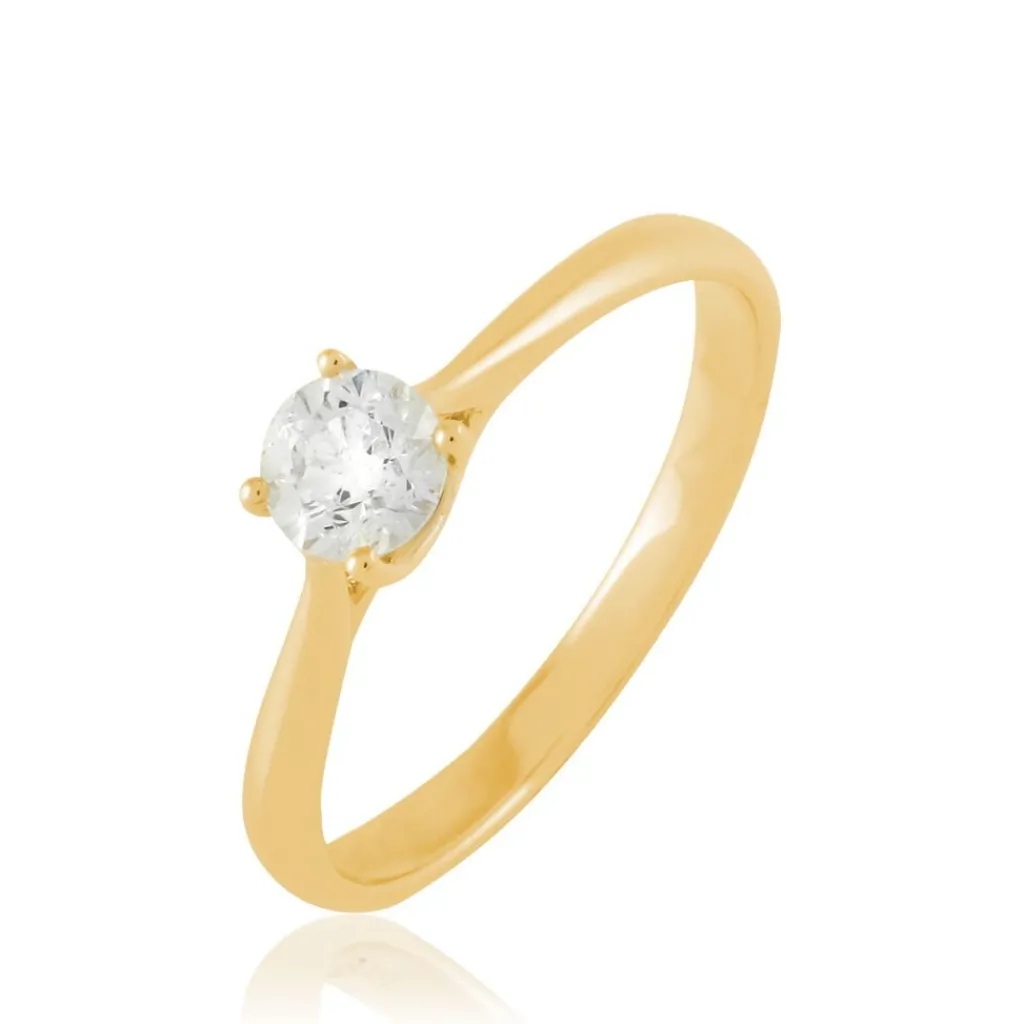 Histoire d'Or Bague Solitaire Victoria Or Jaune Diamant Sale