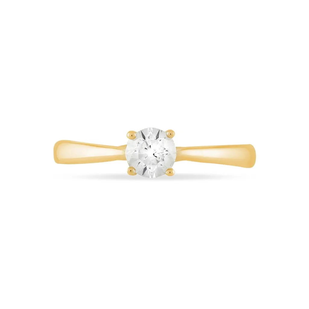 Histoire d'Or Bague Solitaire Victoria Or Jaune Diamant Sale