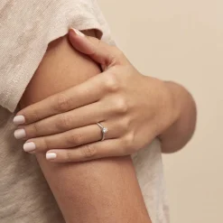 Histoire d'Or Bague Solitaire Victoria Or Blanc Diamant Outlet