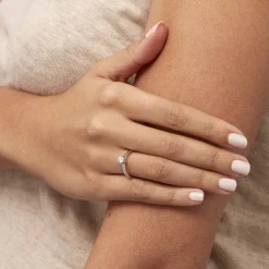 Histoire d'Or Bague Solitaire Victoria Or Blanc Diamant Outlet