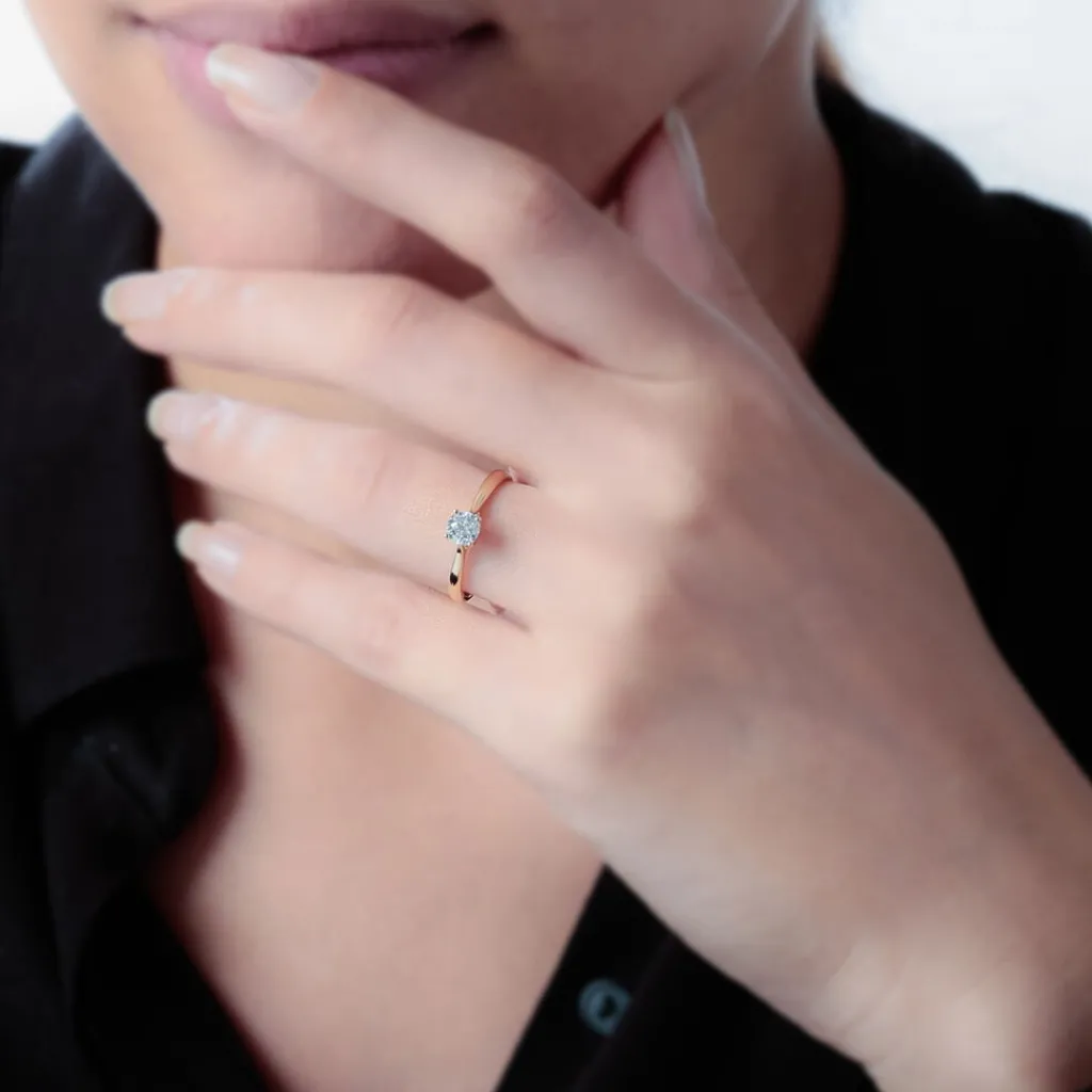Histoire d'Or Bague Solitaire Victoria Or Jaune Diamant Hot