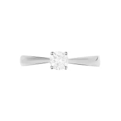 Histoire d'Or Bague Solitaire Victoria Or Blanc Diamant Sale