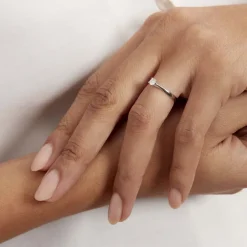 Histoire d'Or Bague Solitaire Victoria or blanc diamant Online