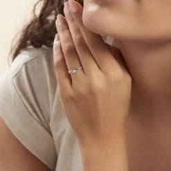 Histoire d'Or Bague Solitaire Vilma Or Blanc Diamant