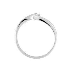 Histoire d'Or Bague Solitaire Vrille Or Blanc Diamant