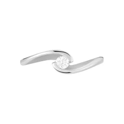 Histoire d'Or Bague Solitaire Vrille Or Blanc Diamant Discount