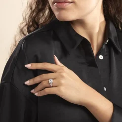 Histoire d'Or Bague Solitaire Wilona Argent Blanc Oxyde De Zirconium Hot