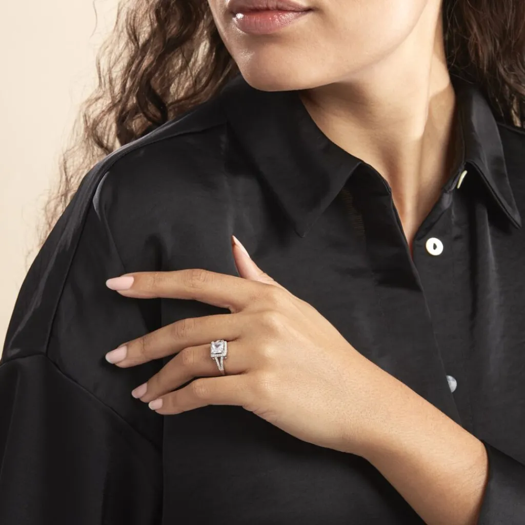 Histoire d'Or Bague Solitaire Wilona Argent Blanc Oxyde De Zirconium Hot