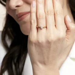 Histoire d'Or Bague Soltaire Iris or jaune diamant Discount