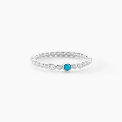Histoire d'Or Bague Sorene Argent Blanc Turquoise Oxyde De Zirconium Sale
