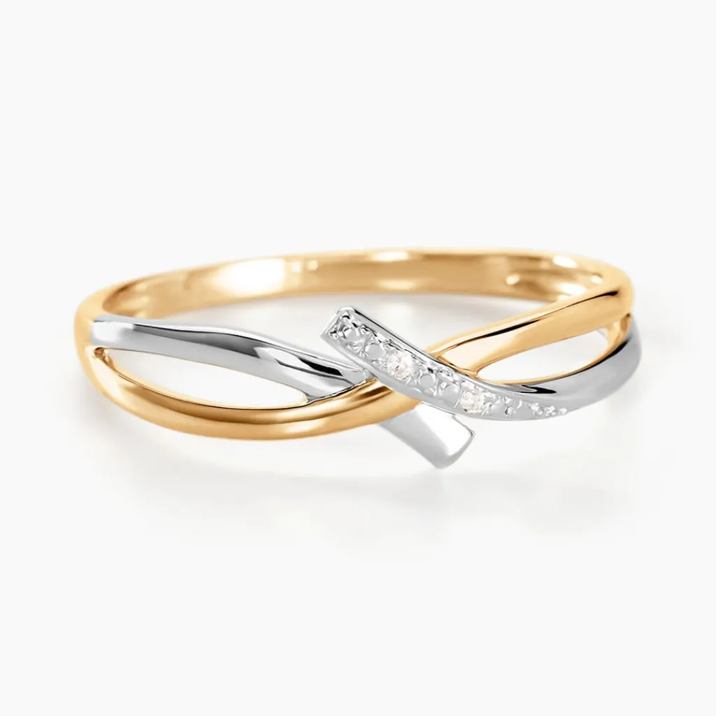 Histoire d'Or Bague Soukayna Or Bicolore Diamant
