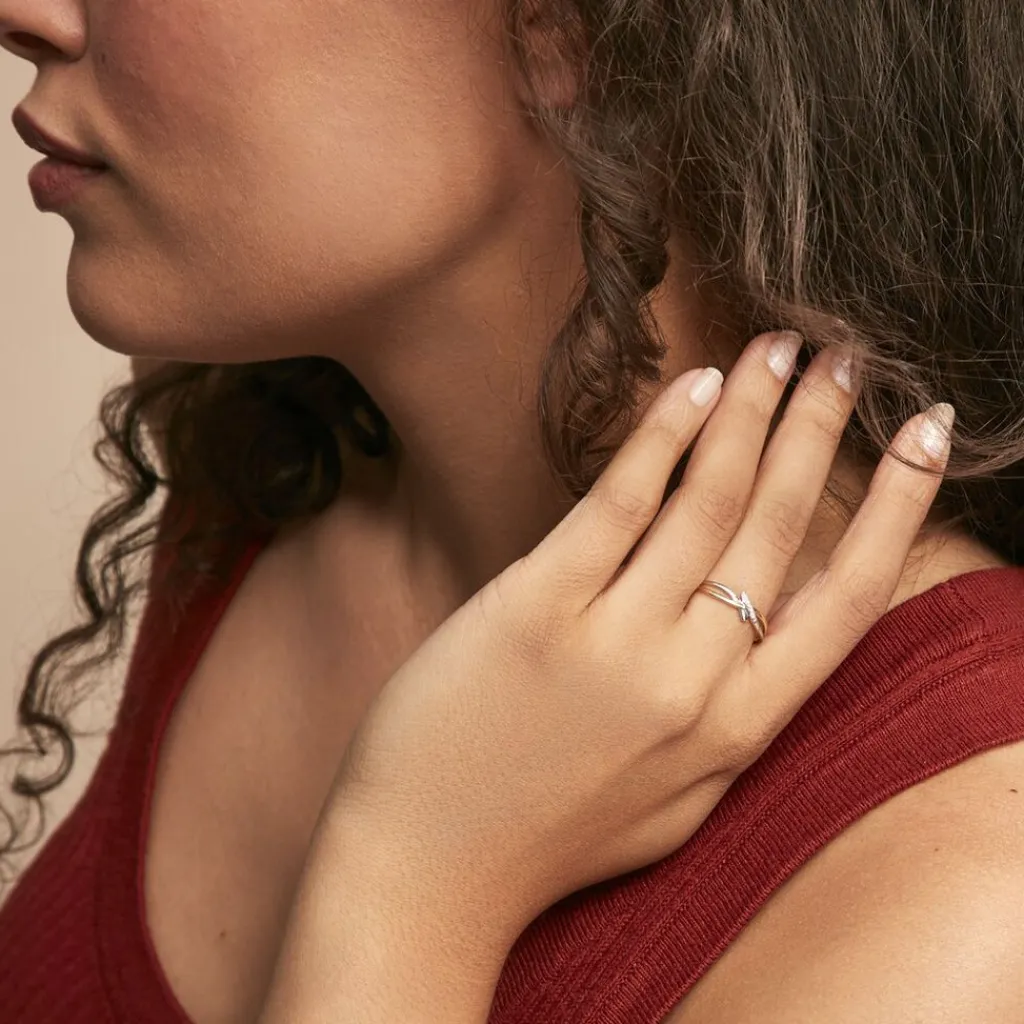 Histoire d'Or Bague Soukayna Or Bicolore Diamant