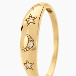 Histoire d'Or Bague Stellar Or Jaune Oxyde De Zirconium Sale