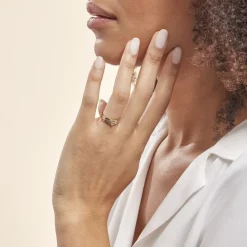 Histoire d'Or Bague Superposition Or Tricolore Diamant New