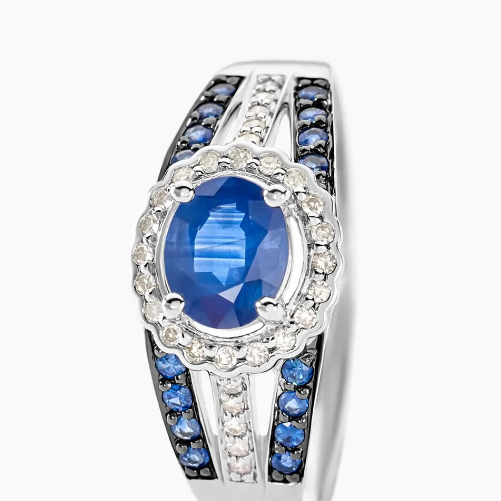 Histoire d'Or Bague Taliya Or Blanc Saphir Diamant Hot