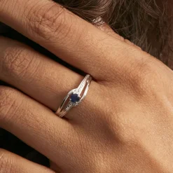 Histoire d'Or Bague Tanissia Or Blanc Saphir Et Diamant Hot