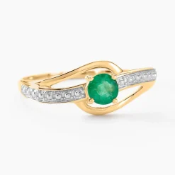 Histoire d'Or Bague Tanissia or jaune emeraude Best