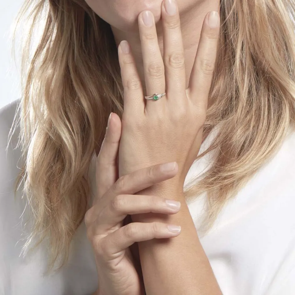 Histoire d'Or Bague Tanissia or jaune emeraude Best