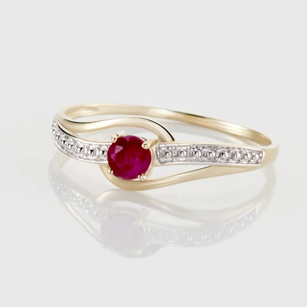 Histoire d'Or Bague Tanissia or jaune rubis Hot