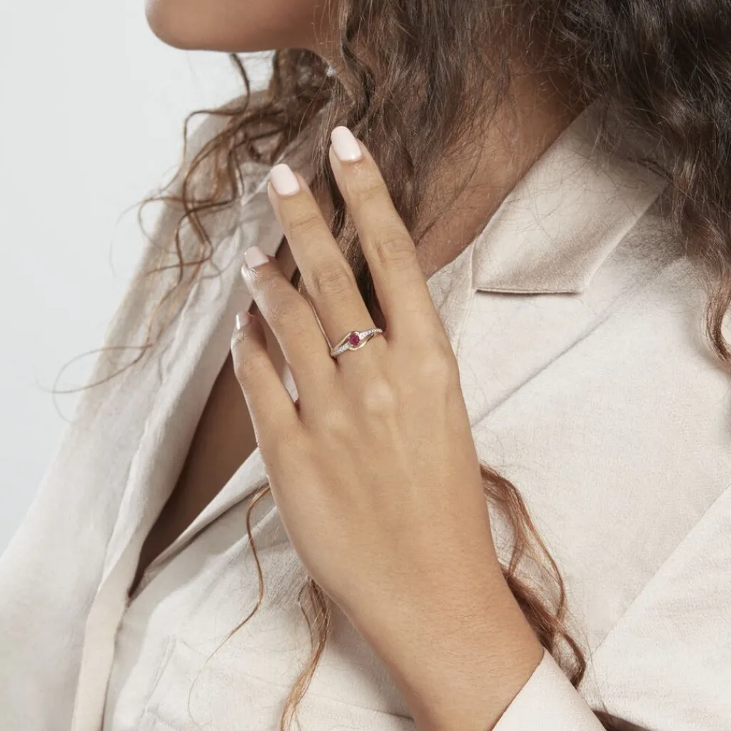 Histoire d'Or Bague Tanissia or jaune rubis Hot