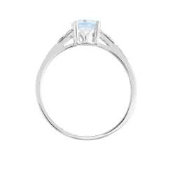 Histoire d'Or Bague Tarente Or Blanc Topaze Et Oxyde De Zirconium