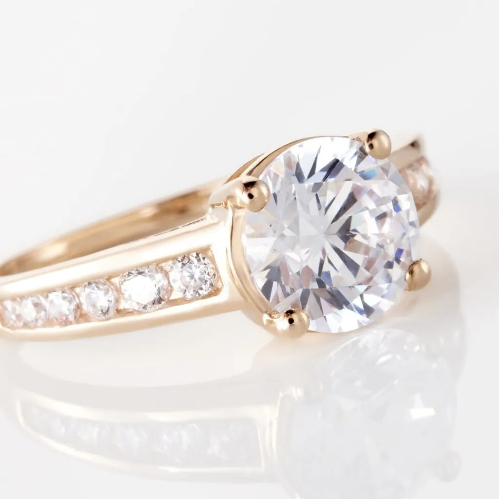 Histoire d'Or Bague Tatjana Or Rose Oxyde De Zirconium Sale