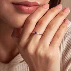 Histoire d'Or Bague Tender Love Or Jaune Améthyste Outlet