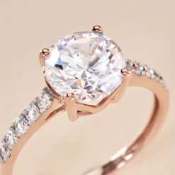 Histoire d'Or Bague Terese De Zirconium or rose oxyde New