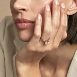 Histoire d'Or Bague Terese De Zirconium or rose oxyde New