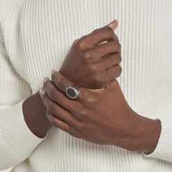 Histoire d'Or Bague Thimeo Argent Blanc Onyx argent blanc onyx noir Discount