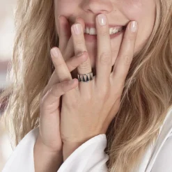 Histoire d'Or Bague Tiana Acier Blanc Discount