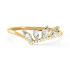 Histoire d'Or Bague Tiara Or Jaune Topaze Oxyde De Zirconium or jaune topaze bleu sky Discount