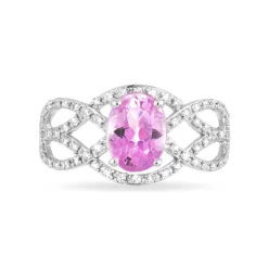 Histoire d'Or Bague Tina Or Blanc Topaze Et Diamant or blanc topaze rose Outlet