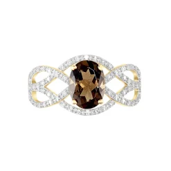 Histoire d'Or Bague Tina Or Jaune Quartz Et Oxyde De Zirconium or jaune quartz marron Online
