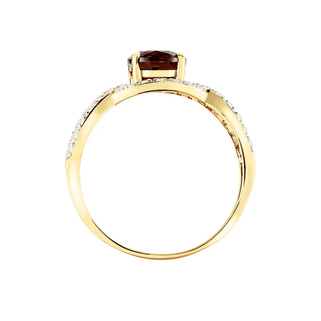 Histoire d'Or Bague Tina Or Jaune Quartz Et Oxyde De Zirconium or jaune quartz marron Online