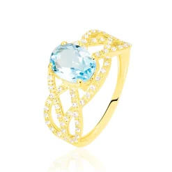 Histoire d'Or Bague Tina Or Jaune Topaze Et Oxyde De Zirconium