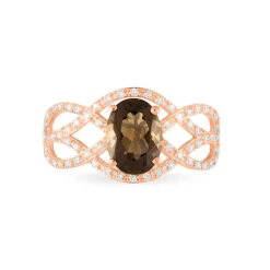 Histoire d'Or Bague Tina Or Rose Quartz Et Oxyde De Zirconium Discount