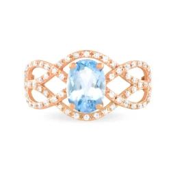 Histoire d'Or Bague Tina Or Rose Topaze Et Diamant Sale